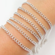 Sterling Silver Curb Chains